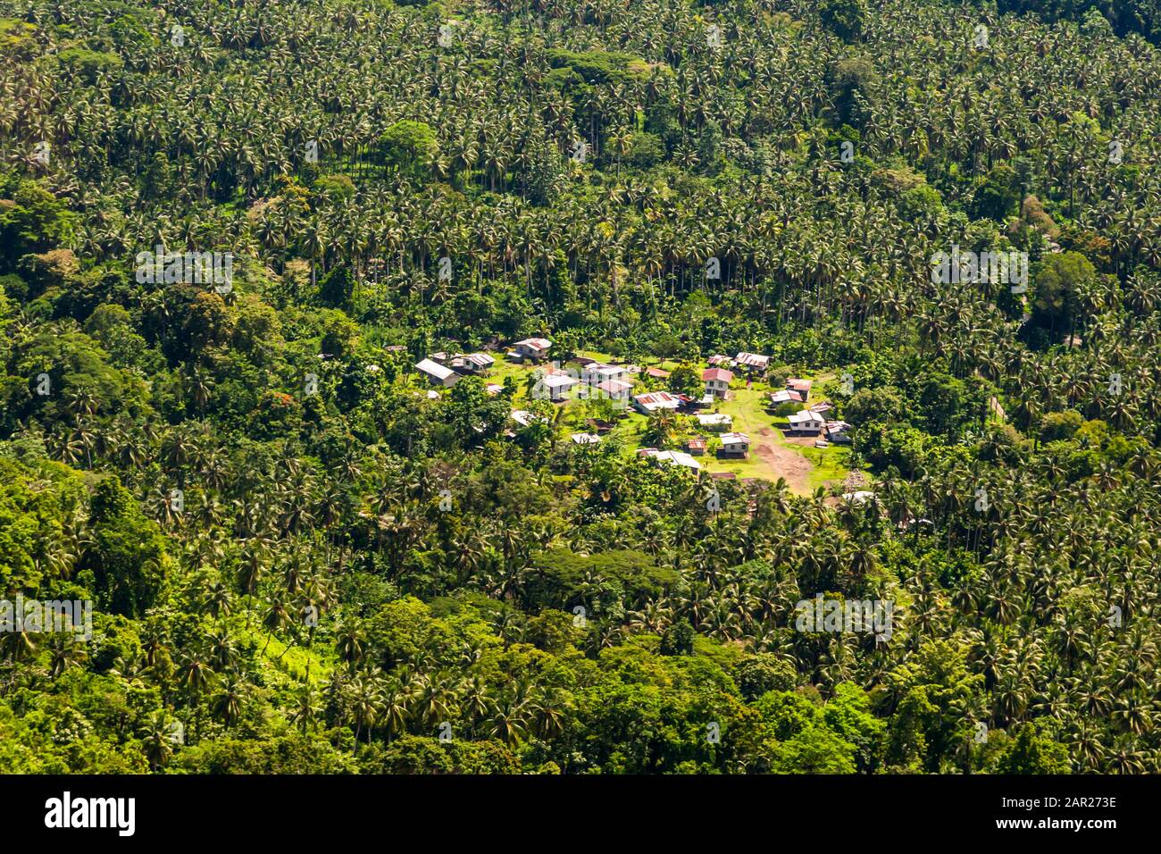 Vista aerea su Bougainville, Papua Nuova Guinea Foto Stock