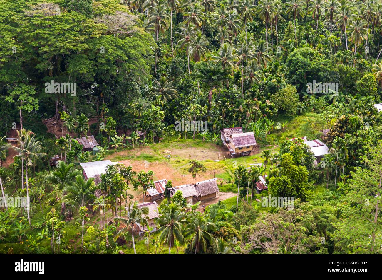 Vista aerea su Bougainville, Papua Nuova Guinea Foto Stock