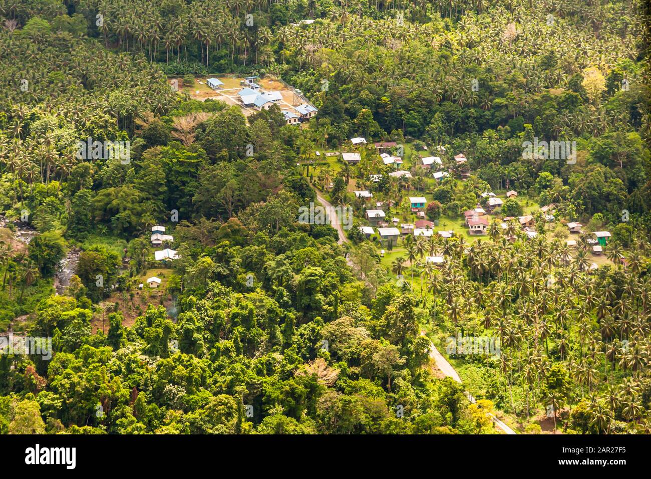 Vista aerea su Bougainville, Papua Nuova Guinea Foto Stock