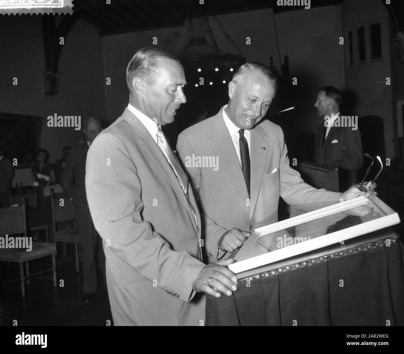 Apertura mostra fotografica 40 anni aviazione civile Data: 26 agosto 1959 Foto Stock
