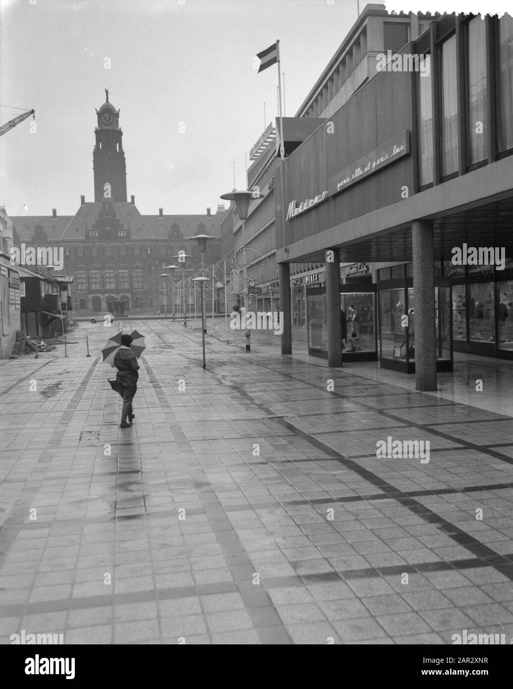 Storm In Rotterdam Data: 4 Dicembre 1960 Località: Rotterdam, Zuid-Holland Parole Chiave: Storms Foto Stock