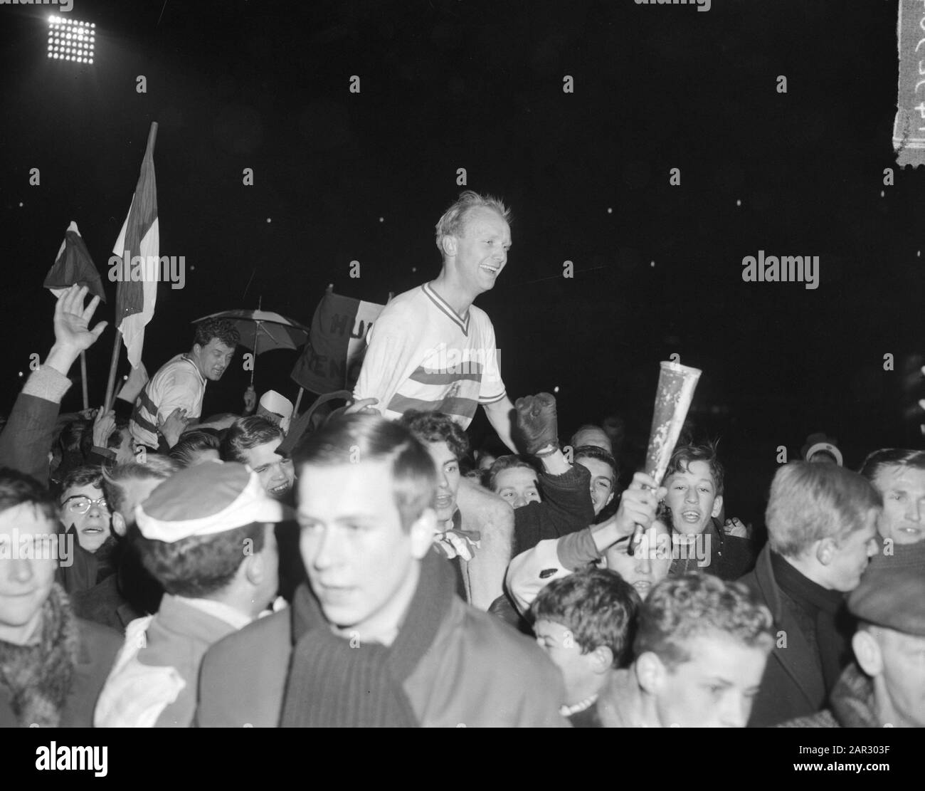 Europa Cup 1. Feyenoord contro Reims 1-1. Sport, calcio Nome personale: Kruiver, Piet Nome istituzione: Feyenoord Foto Stock