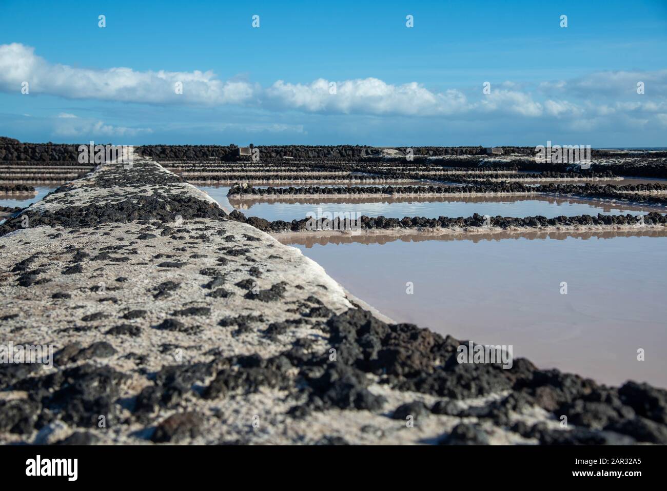 Salinas de Fuencaliente. Gemellaggio a Fuencaliente a la Palma, isola delle Canarie, Spagna Foto Stock