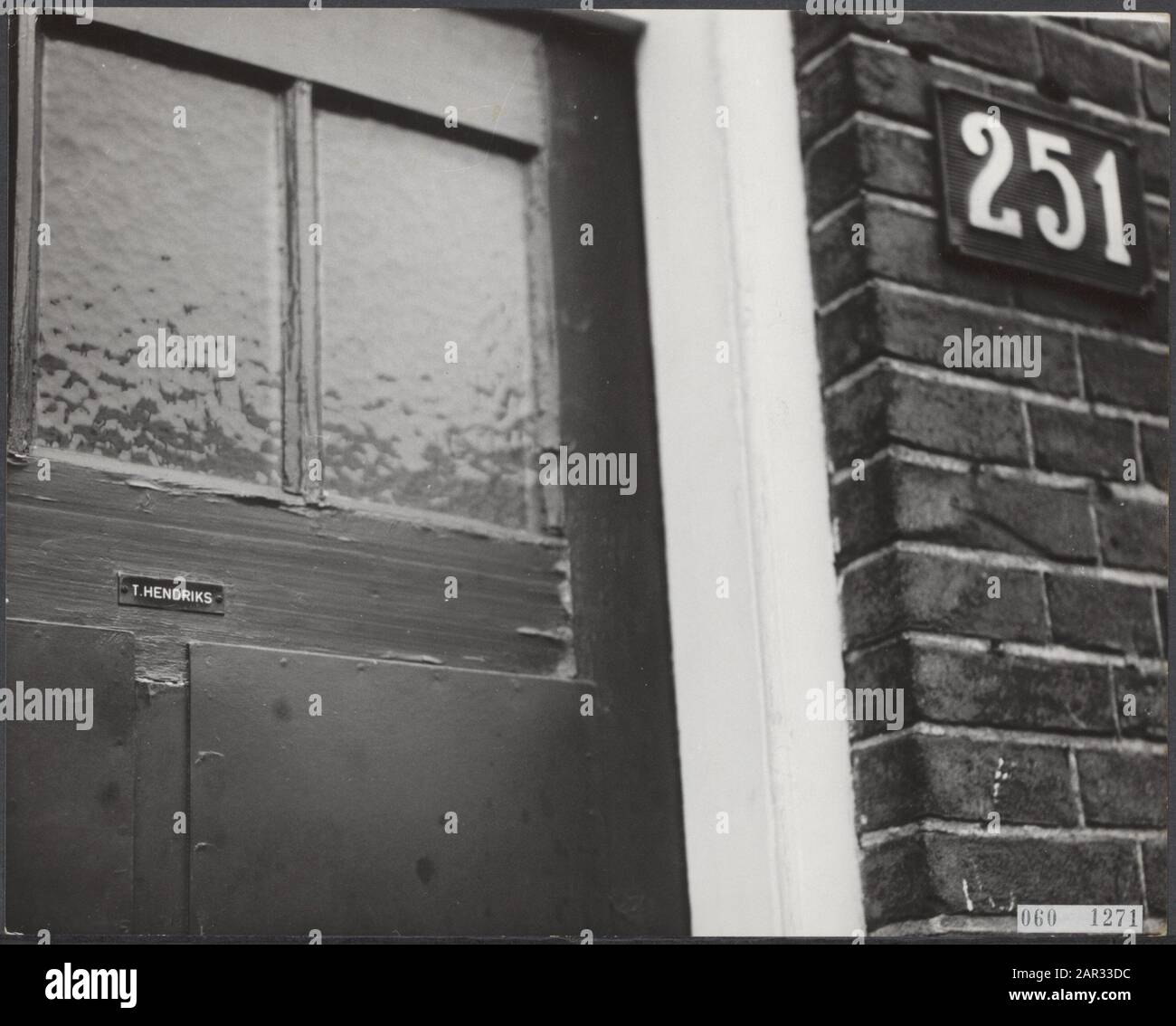 Casa della vittima dello strangolamento Data: 14 gennaio 1964 Località: Nijmegen Parole Chiave: KILDS, disabili, case Nome personale: Hendriks mw t Foto Stock