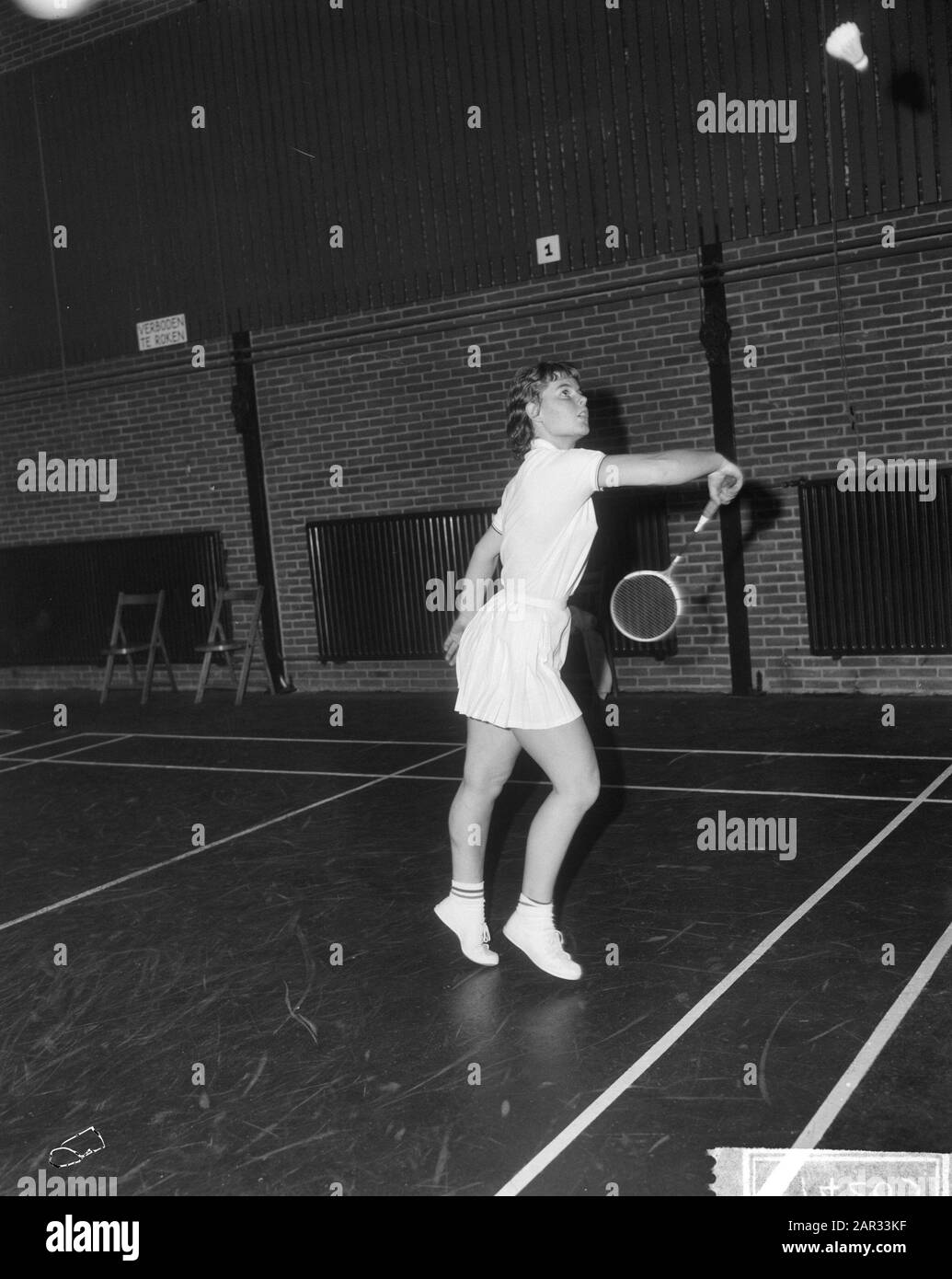 Campionati Internazionali Di Badminton A Haarlem, Agnes Geene Data: 13 Febbraio 1965 Luogo: Haarlem Parole Chiave: Badminton, Campionati Nome Personale: Geene, Agnes Foto Stock