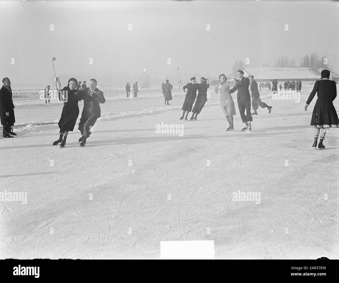 Schoonrijden Hoofddorp Campionati Di Noord-Holland Data: 29 Dicembre 1950 Luogo: Hoofddorp Parole Chiave: Pattinaggio Di Figura Foto Stock