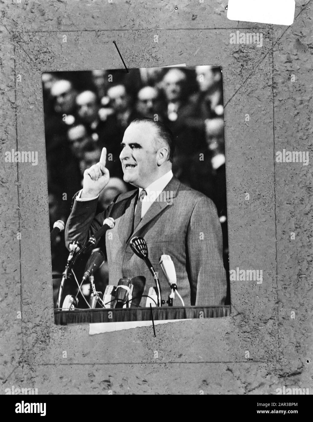 Georges Pompidou, candidato alle elezioni presidenziali, Francia Data: 29 aprile 1969 Località: Francia Parole Chiave: Nome Della Persona candidata: Pompidou, Georges Foto Stock
