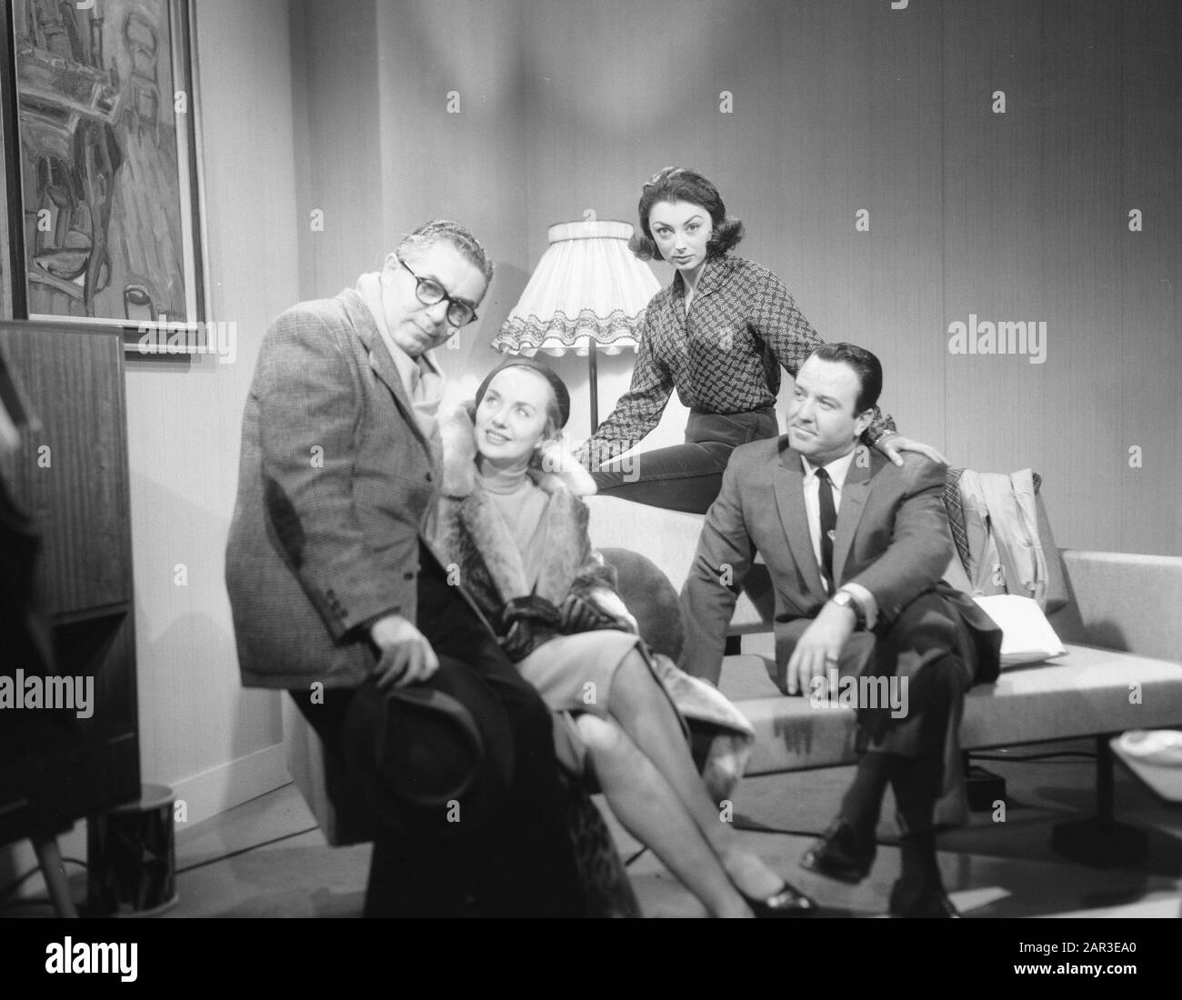 Prima registrazione American film Spy in the Sky con Andrea Domburg Data: 25 novembre 1957 Parole Chiave: Film Nome personale: Andrea Domburg Foto Stock