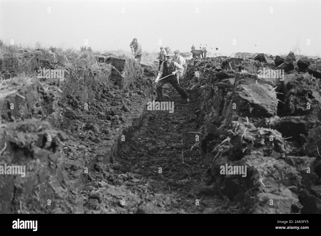 Minerario, lavoratori, rhederveld, Groningen Data: 1949 luogo: Groningen Parole Chiave: Lavoratori, minerario Nome personale: Rhederveld Foto Stock