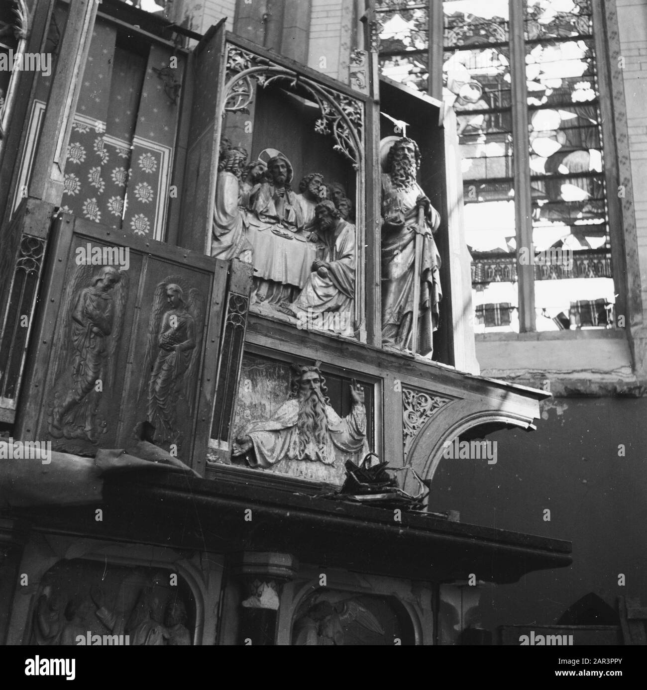 Devastazioni: Devastazioni Venray Data: 1945 Luogo: Limburg, Venray Parole Chiave: Devastazioni, Seconda Guerra Mondiale Foto Stock