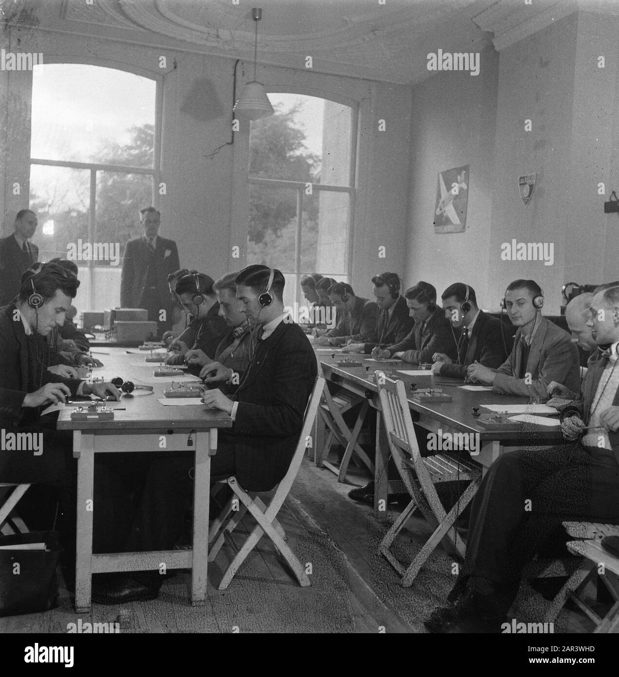 Marconistenschool in Amsterdam seconda guerra mondiale, istruzione Data: 1945 luogo: Amsterdam, Noord-Holland Parole Chiave: Istruzione, seconda guerra mondiale Foto Stock