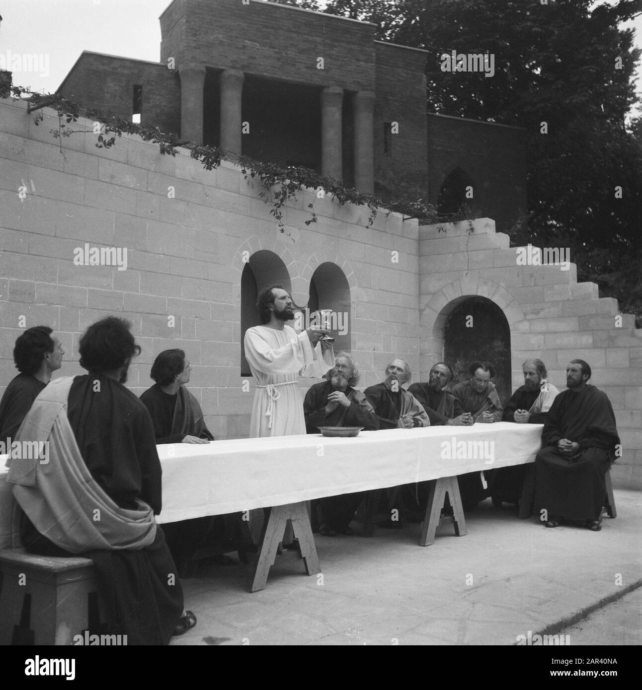 Passiesdelen Tiles Data: 17 giugno 1946 luogo: Limburg, piastrelle Parole Chiave: Open air Theatre Foto Stock