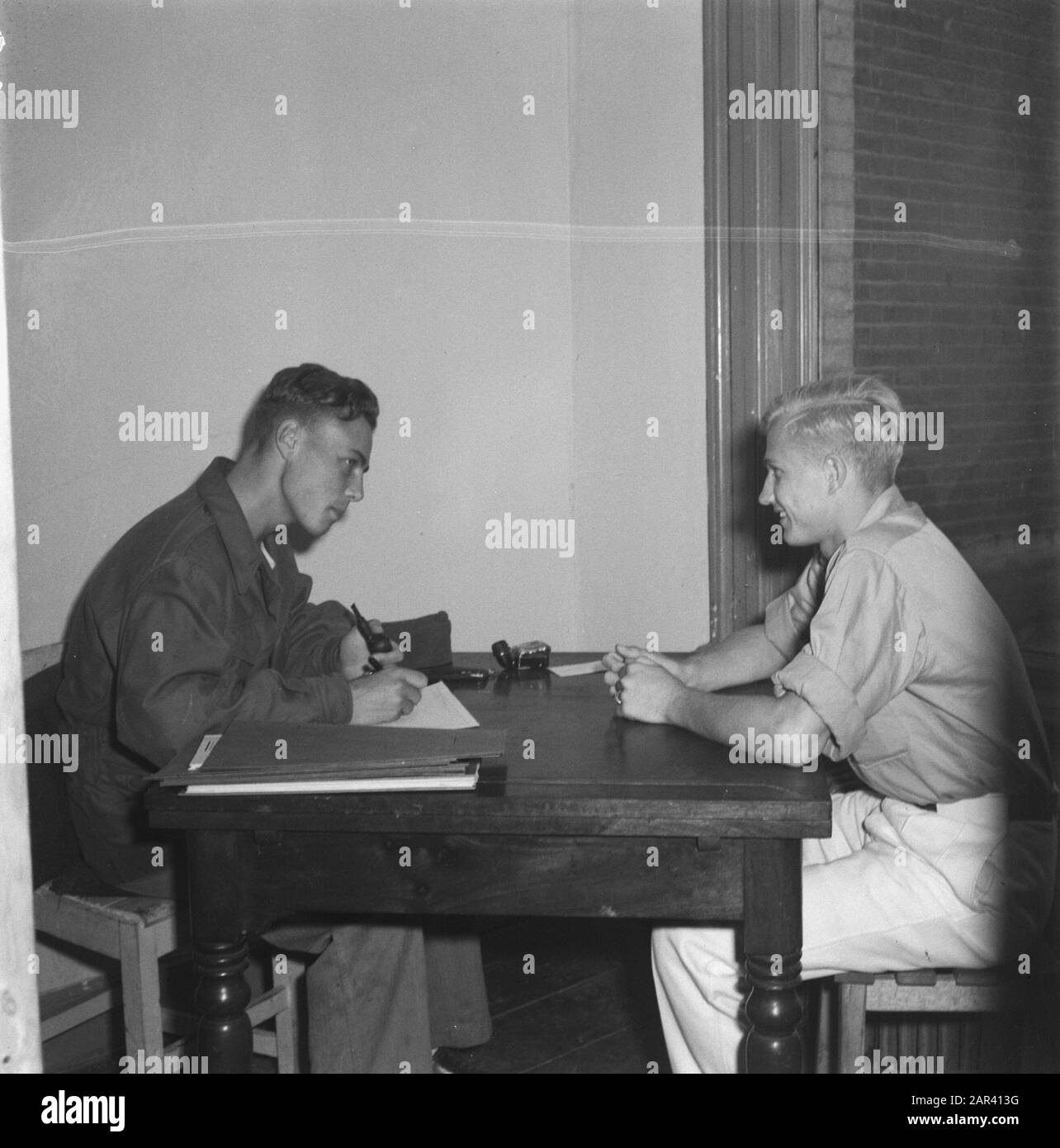 Aumento Marines Data: 30 Luglio 1946 Parole Chiave: Mariniers, Destra Istituto Nome: Corpo Marino Foto Stock