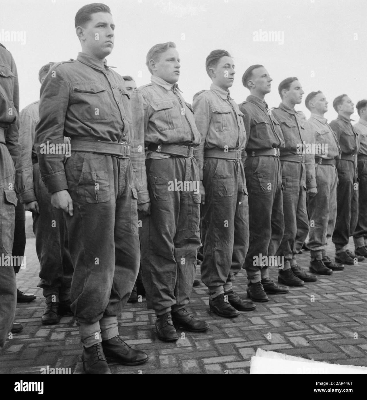 Serie Vught Data: 22 Gennaio 1951 Luogo: Noord-Brabant, Vught Parole Chiave: Ispezioni, Soldati Foto Stock