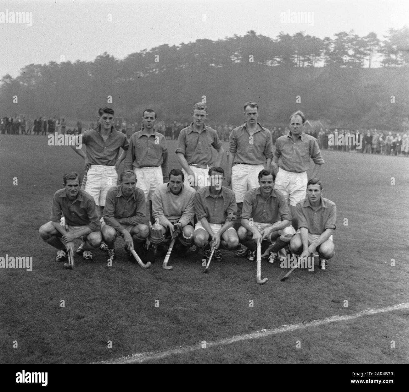 Titoli squadra olandese di hockey. Elftal Olympics Data: 14 ottobre 1956 Parole Chiave: ELFTALLS, hockey Nome dell'istituto: Olympics Foto Stock