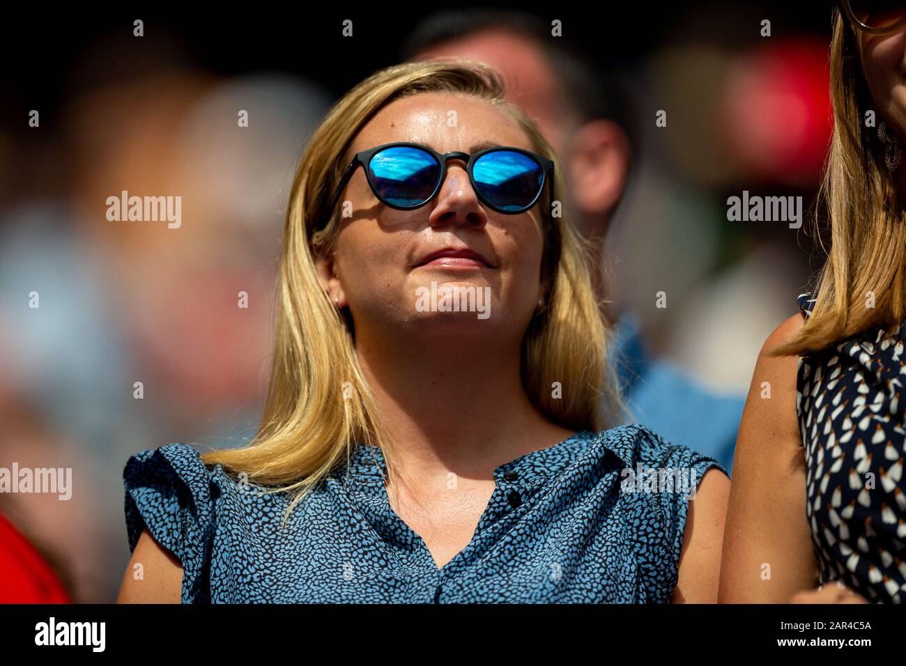 Melbourne, Australia. 26 Gennaio 2020. Gli appassionati dell'Australian Open che guardano la partita di Diego Schwartzman contro Novak Djokovic durante l'Australian Open. Credito: Dave Hewison/Alamy Live News Foto Stock