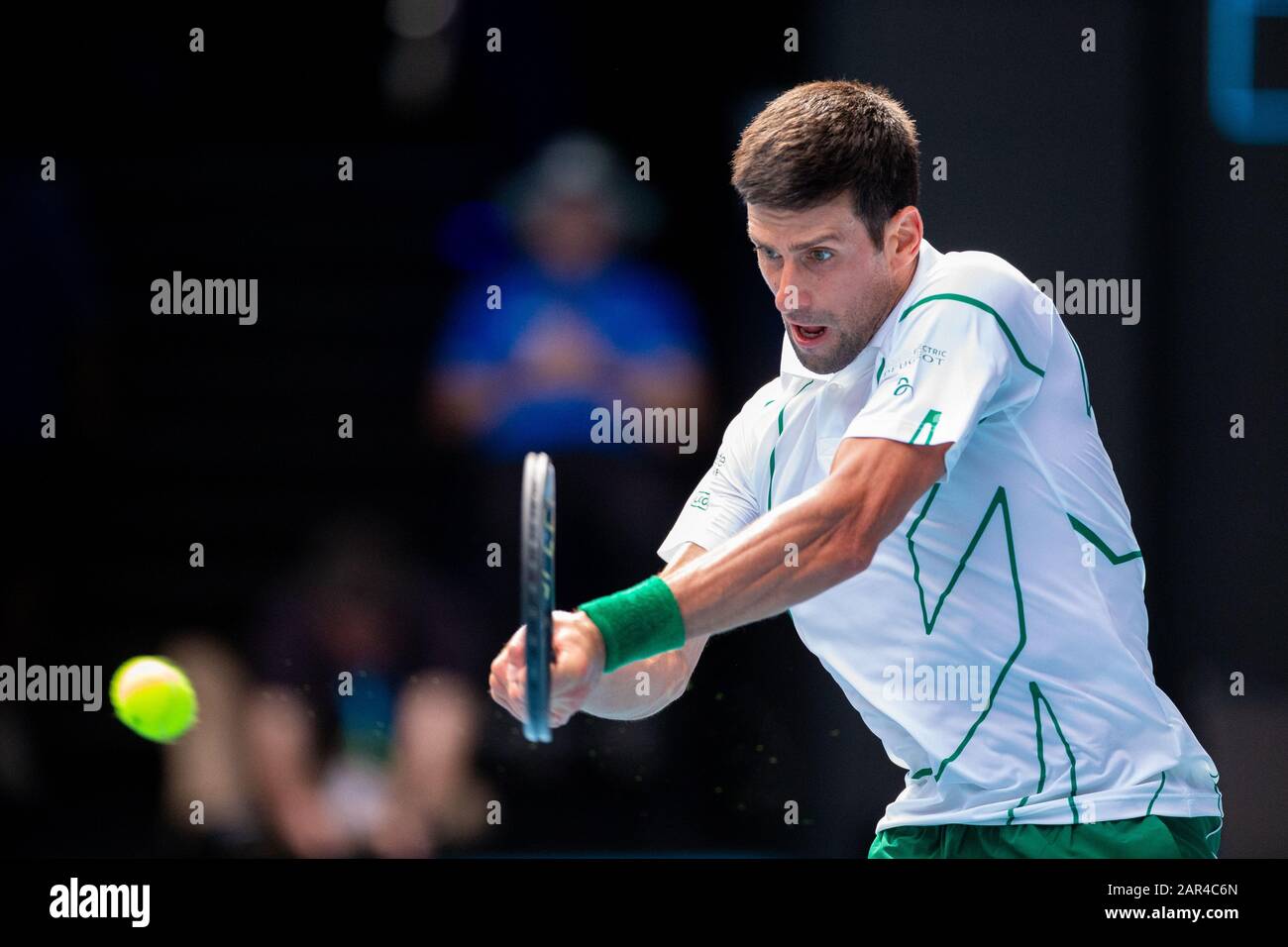 Melbourne, Australia. 26 Gennaio 2020. Novak Djokovic Durante L'Australian Open. Credito: Dave Hewison/Alamy Live News Foto Stock