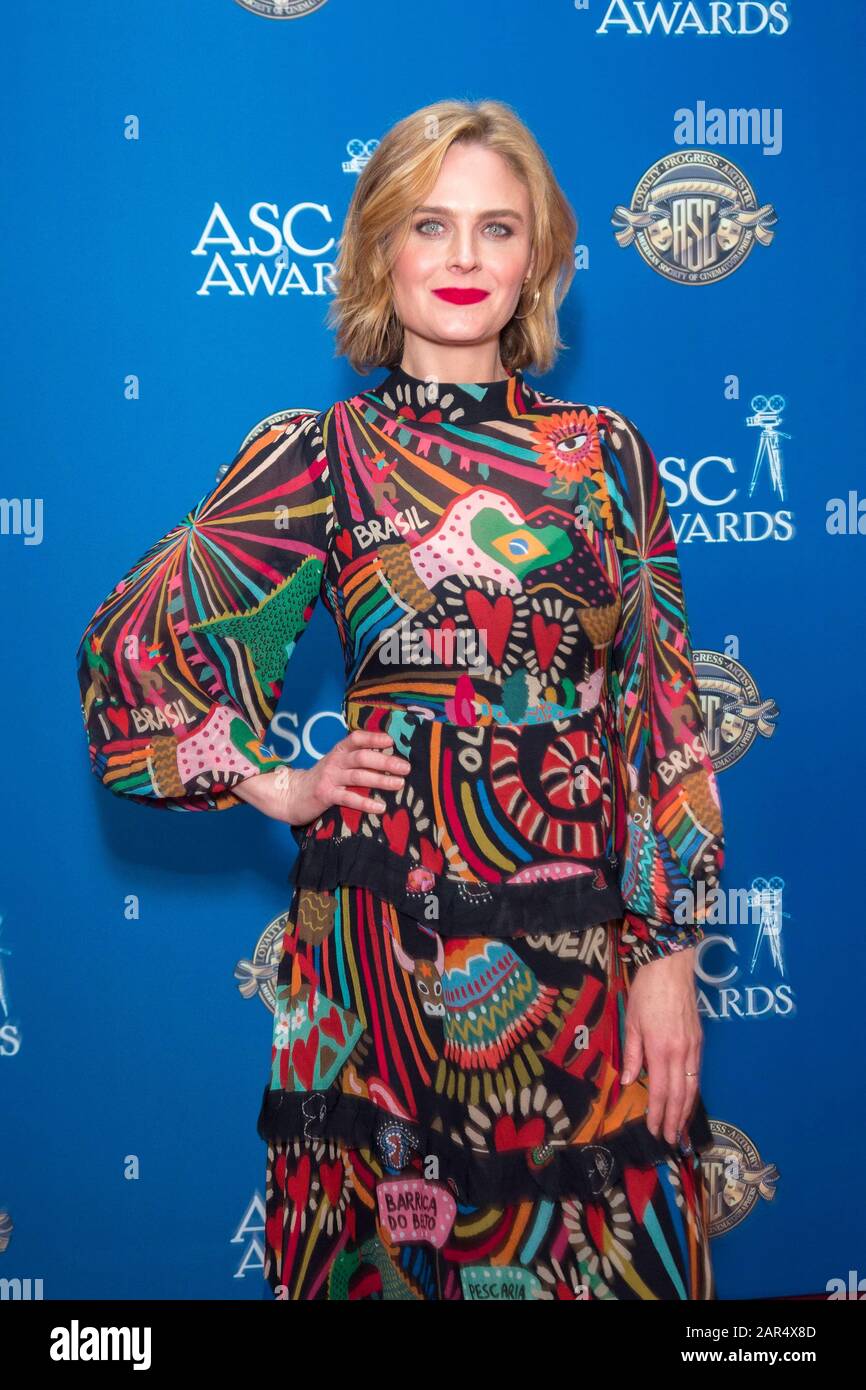 Emily Deschanel partecipa alla 34th Annual American Society of Cinematographers ASC Awards alla Ray Dolby Ballroom di Los Angeles, California, USA, il 25 gennaio 2020. | utilizzo in tutto il mondo Foto Stock