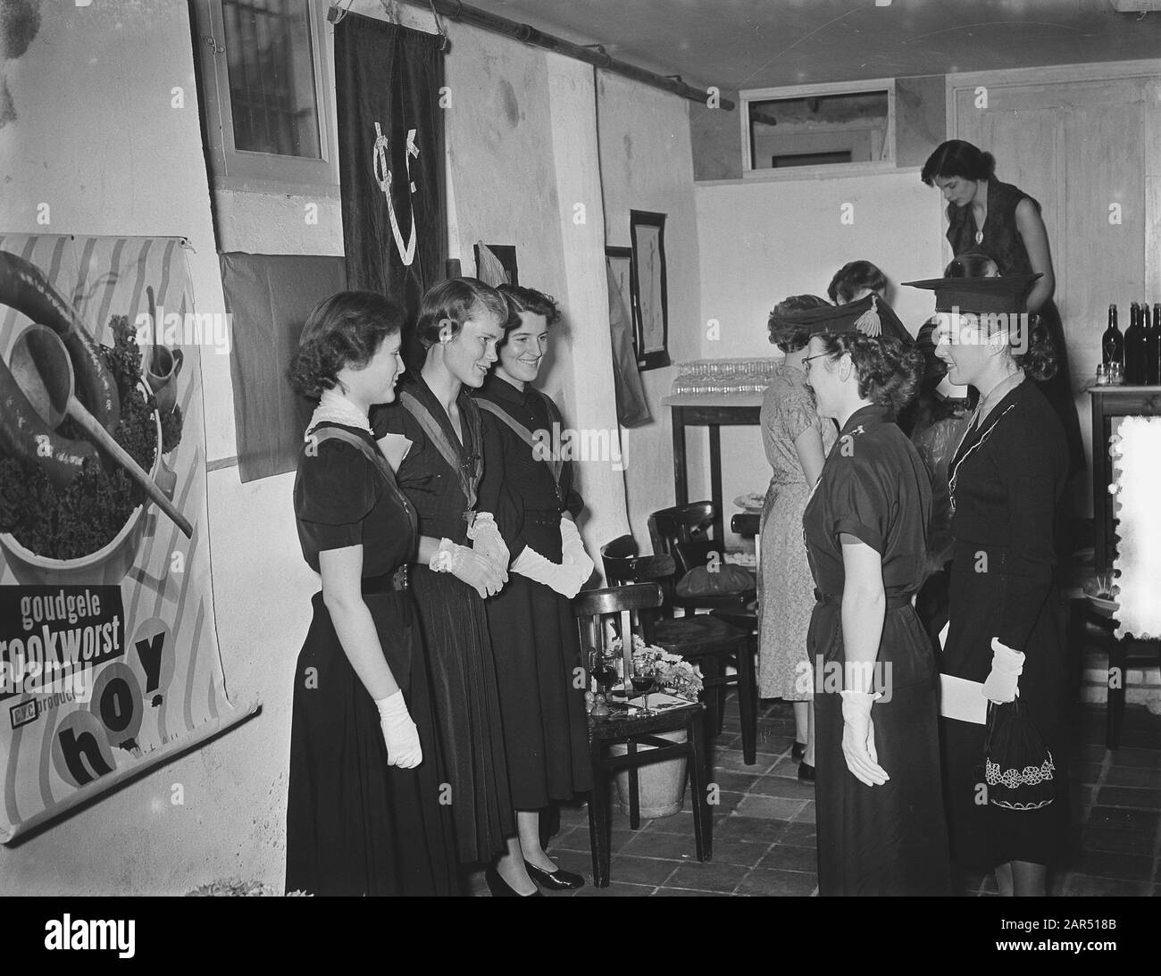 Lustrum studentesse Dispuut-CVC (Miss Boersma) Data: 23 ottobre 1953 Parole Chiave: Studenti Foto Stock