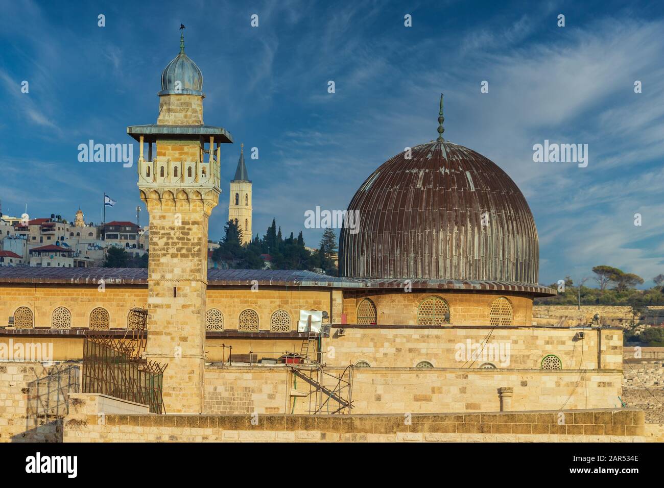 Moschea Al-Aqsa Nella Città Vecchia Di Gerusalemme, Israele Foto Stock