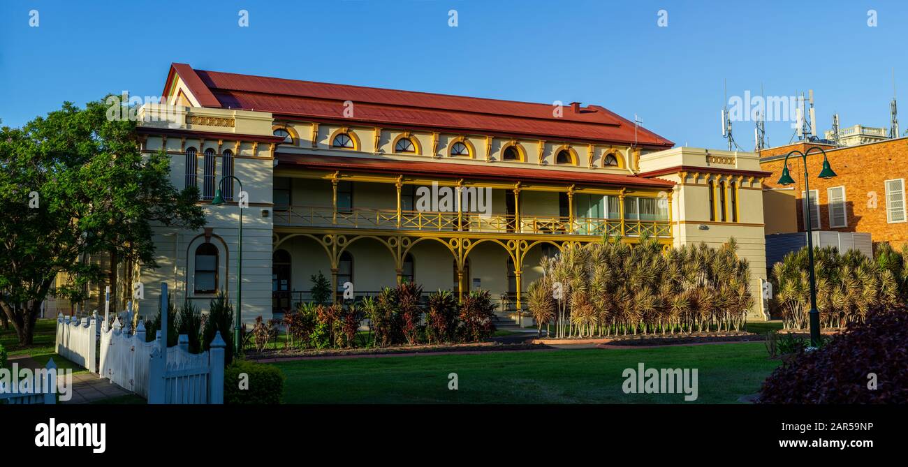 Maryborough Courthouse costruito nel 1877 a Portside Precinct, Maryborough Queensland Foto Stock