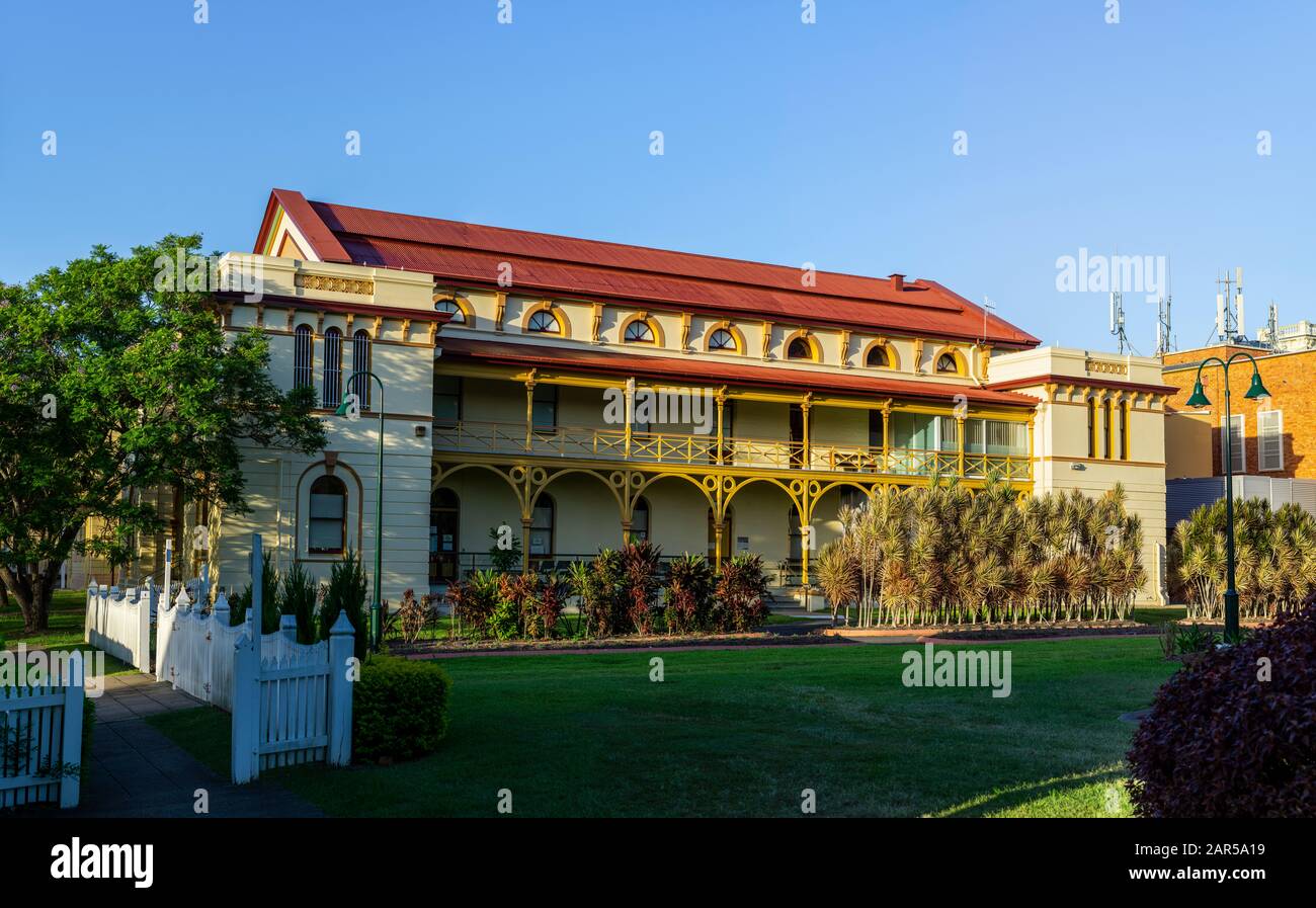 Maryborough Courthouse costruito nel 1877 a Portside Precinct, Maryborough Queensland Foto Stock