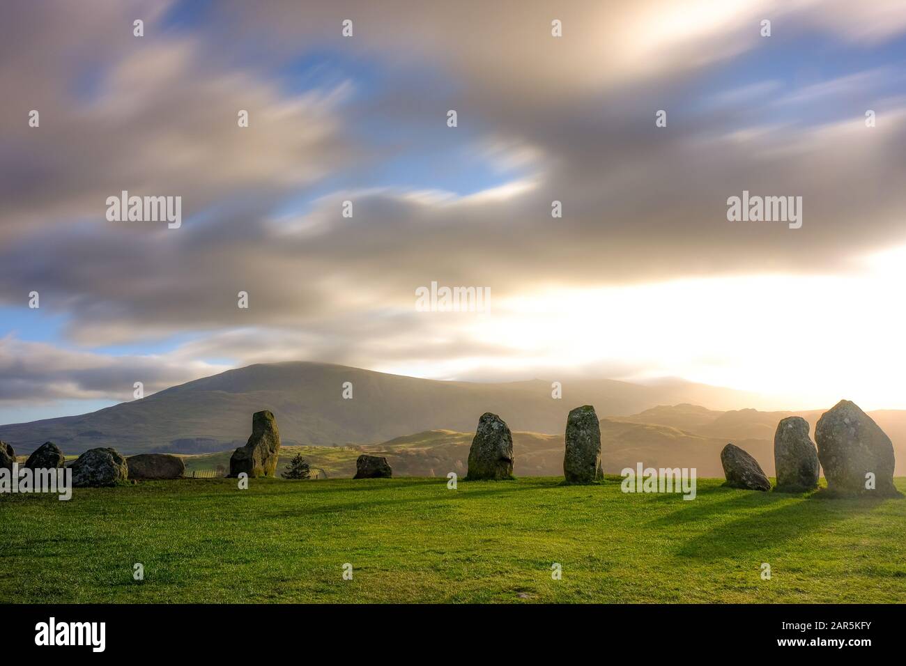 Castlerigg Stone Circle vicino a Keswick nel Lake District UK. Foto Stock