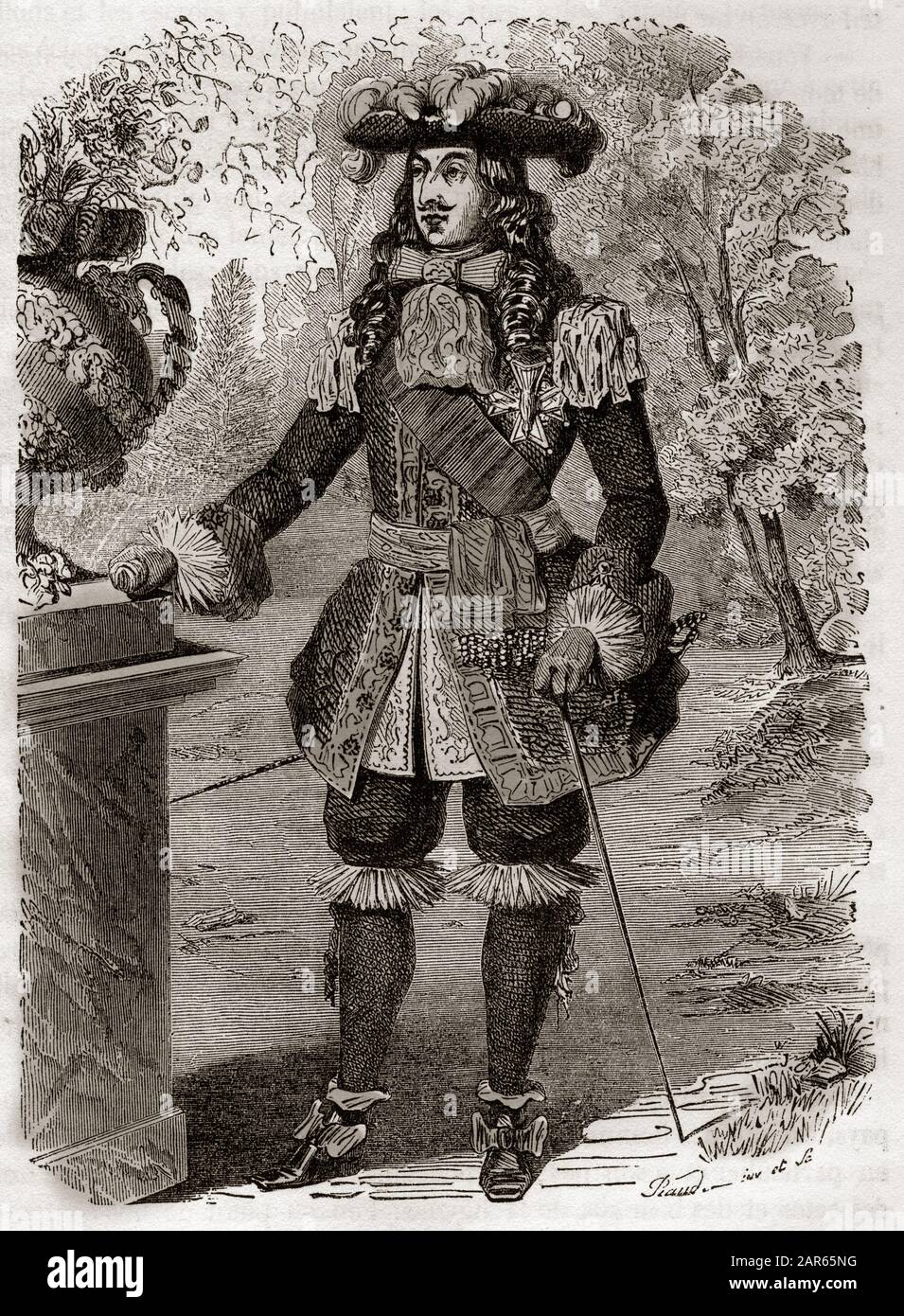 Ritratto di Gabriel Nicolas de la Reynie (1625-1709) primo tenente generale de police de Paris' (Ritratto di Gabriel-Nicolas de la Reynie fondatore Foto Stock