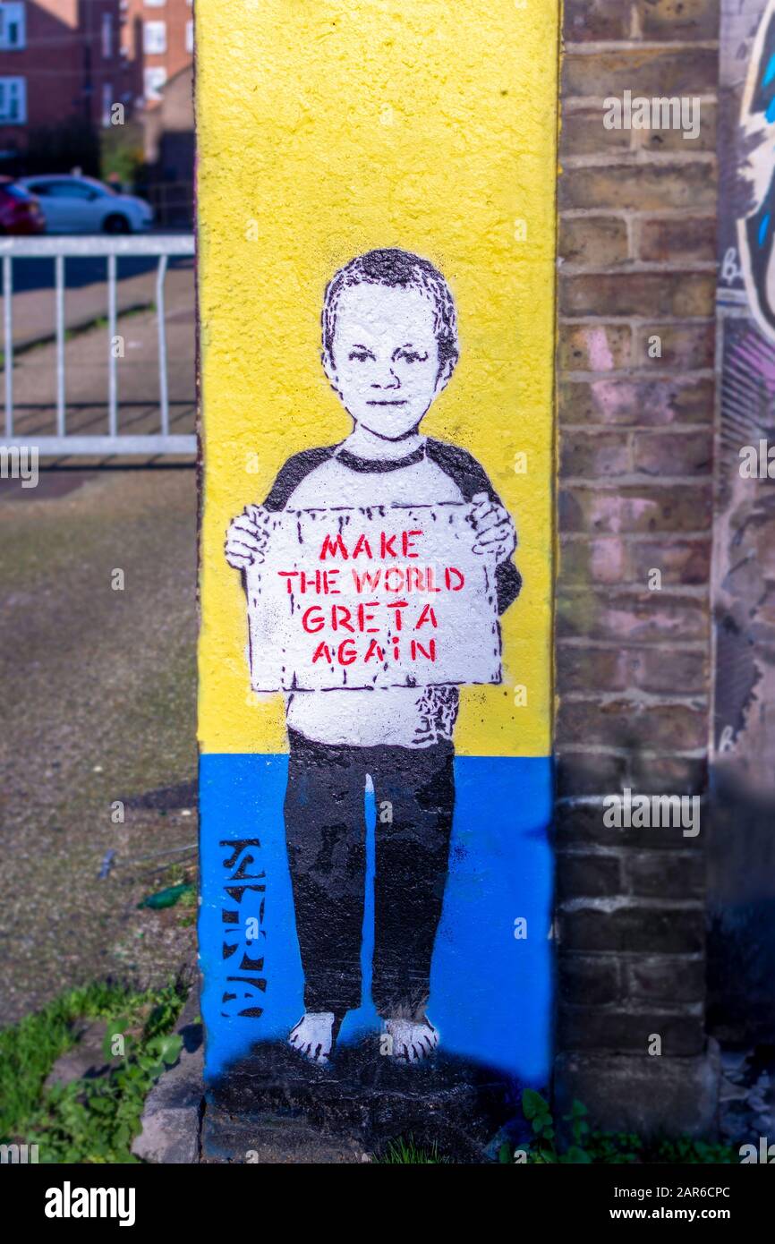 Street Art a Camden London Regno Unito Foto Stock