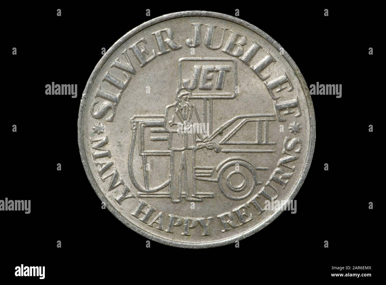 1986 gettone Jubilee d'argento CONOCO JET Foto Stock