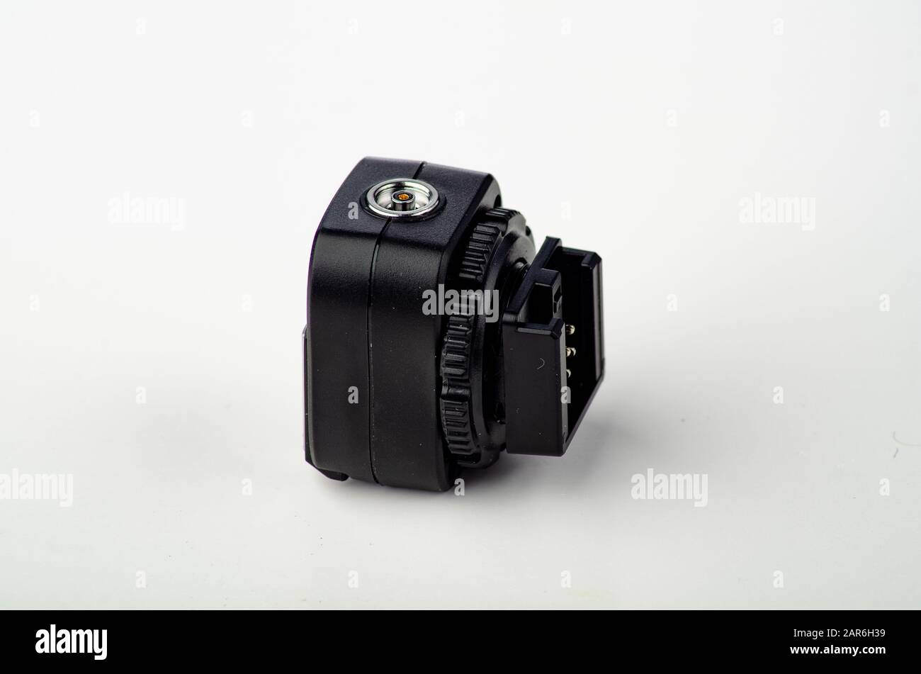 Adattatore sincronizzazione trigger flash hot shoe. Foto Stock