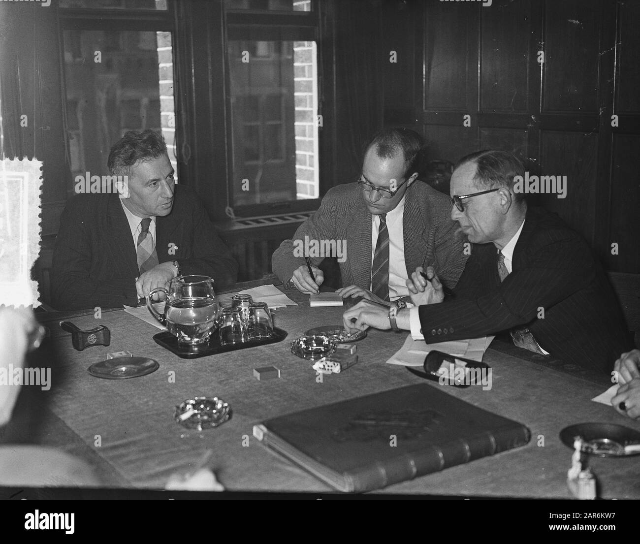 Sciopero nel settore dei diamanti, sciopero leadership Data: 14 marzo 1955 Parole Chiave: Industria Diamant, Scioperi, leader sciopero Foto Stock