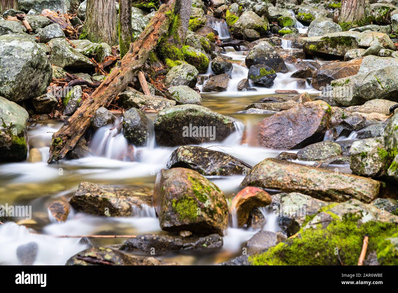 Bridalveil Creek in Yosemite Valley, California Foto Stock