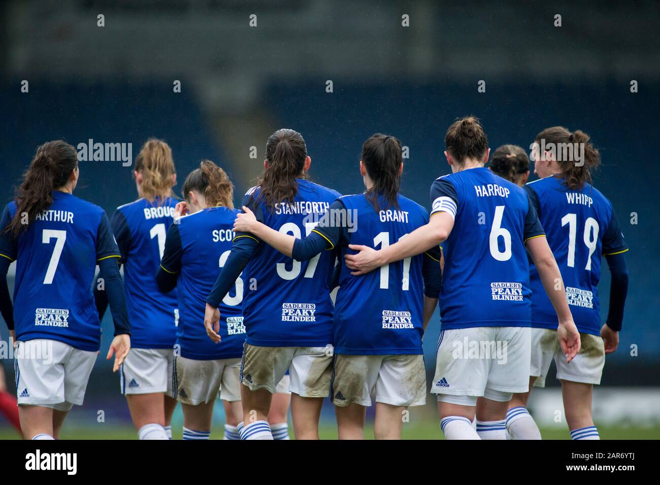 Chesterfield, Regno Unito. 26th Gen 2020. Women's fa Cup Fourth Round: Birmingham City batte Sheffield United 3 - 0. Credito: Peter Lopeman/Alamy Live News Foto Stock