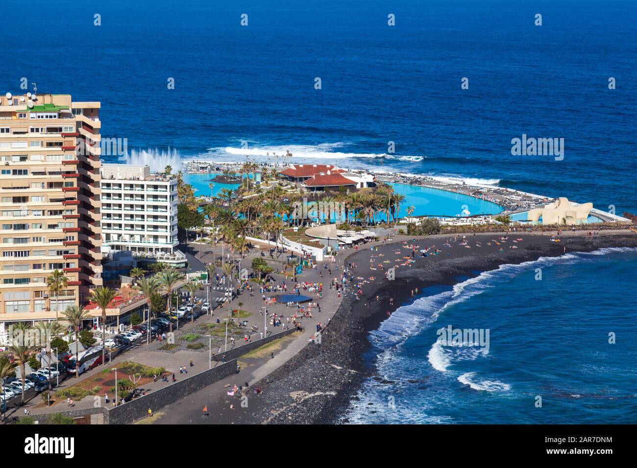 vista su puerto de la cruz tenerife spagna Foto Stock