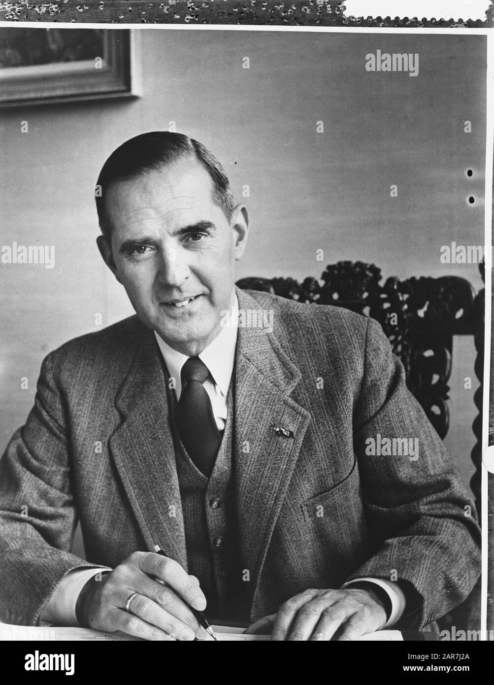 Ora F. J. Philips, Vice president, membro del Presidio Philips Data: 29 ottobre 1958 Parole Chiave: Vice President Nome personale: R. F. J. Nome Philips Institution: Philips Foto Stock