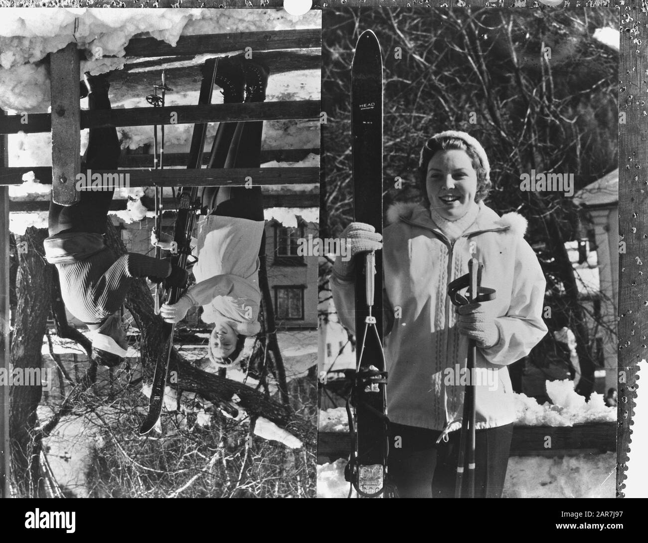 Principessa Beatrix A Sankt Anton Data: 11 Febbraio 1959 Località: Austria, Sankt Anton Am Arlberg, Tirol Nome Personale: Beatrix, Princess Foto Stock