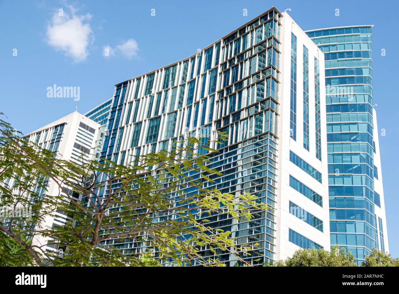 Miami Florida, skyline del centro città, edificio del tribunale federale, Wilkie D. Ferguson Jr. United States Federal Courthouse, architettura moderna, Arquitecht Foto Stock