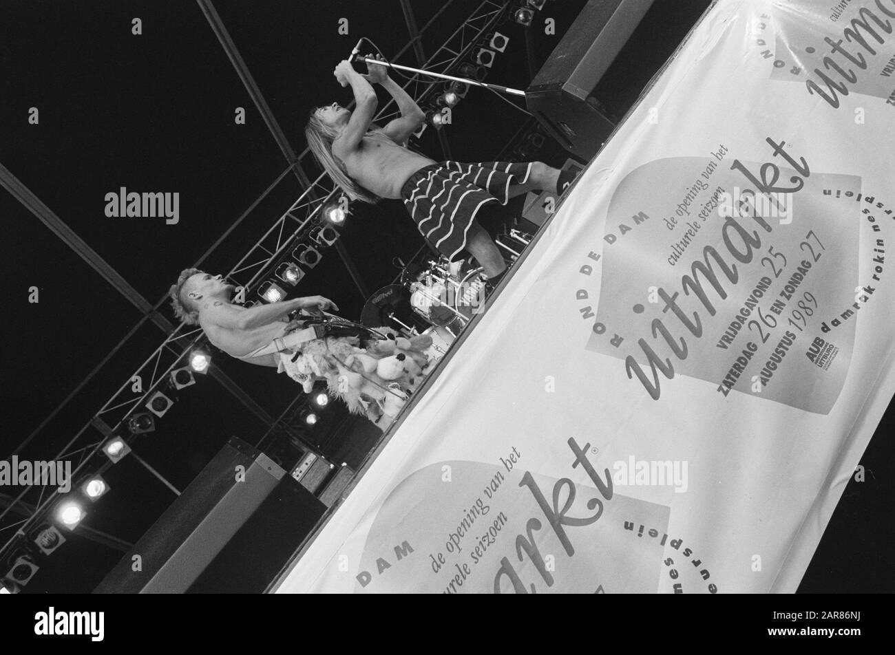 Red Hot Chili Peppers, Uitmarkt 26 Agosto 1989, Amsterdam (Paesi Bassi); Foto Stock