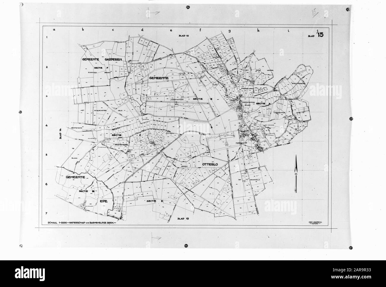 Waterboards, mappe generali, Barneveldse Beek Data: Undicated luogo: Barneveldse Beek Parole Chiave: Mappe generali, waterboards Foto Stock