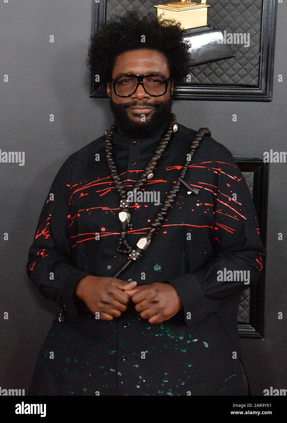 Los Angeles, Stati Uniti. 26th gennaio 2020. Questlove arriva per il 62nd annuale Grammy Awards che si tiene presso lo Staples Center di Los Angeles domenica 26 gennaio 2020. Foto di Jim Ruymen/UPI Credit: UPI/Alamy Live News Foto Stock