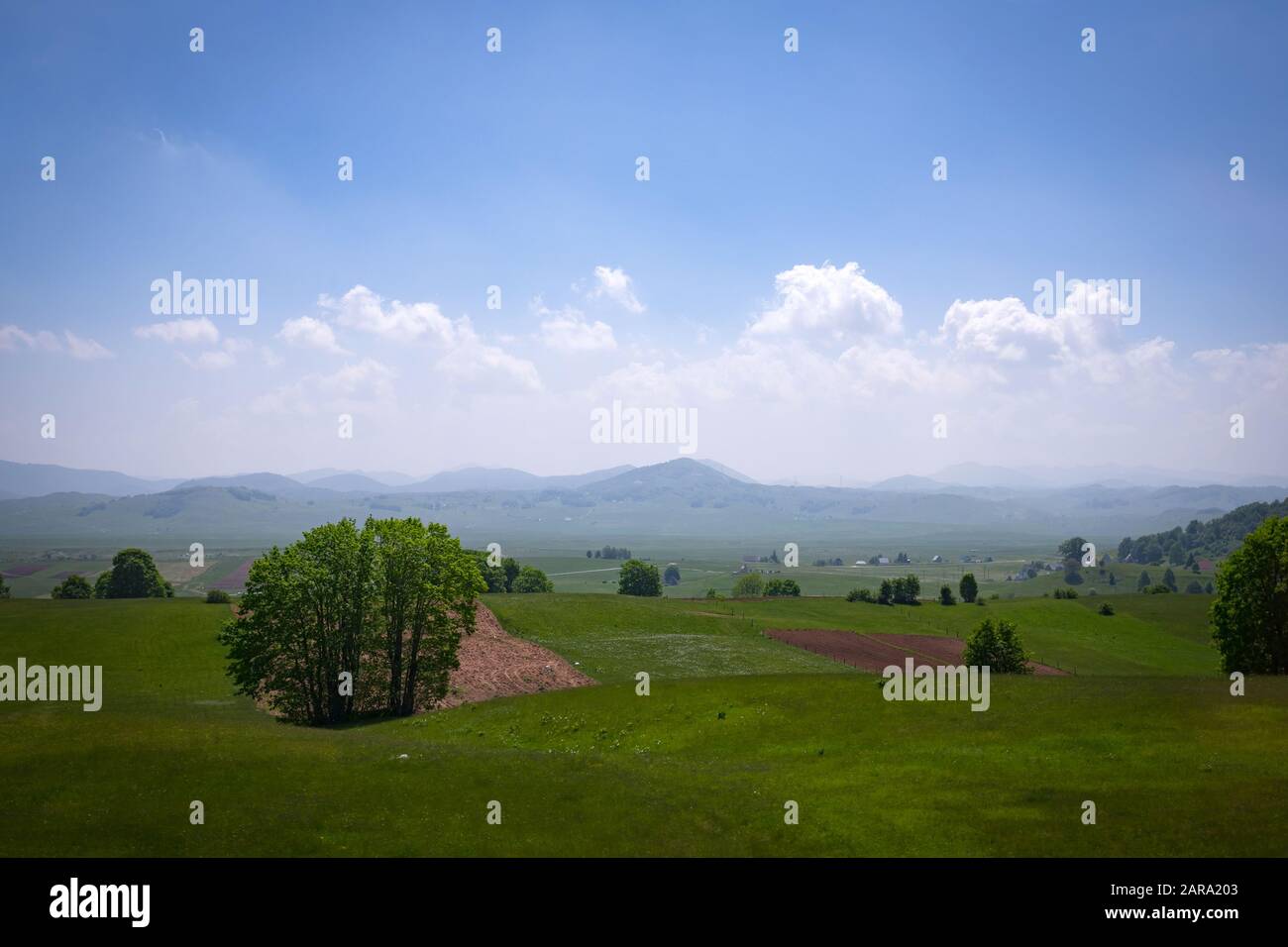 Splendido paesaggio estivo nella parte settentrionale del Montenegro Foto Stock