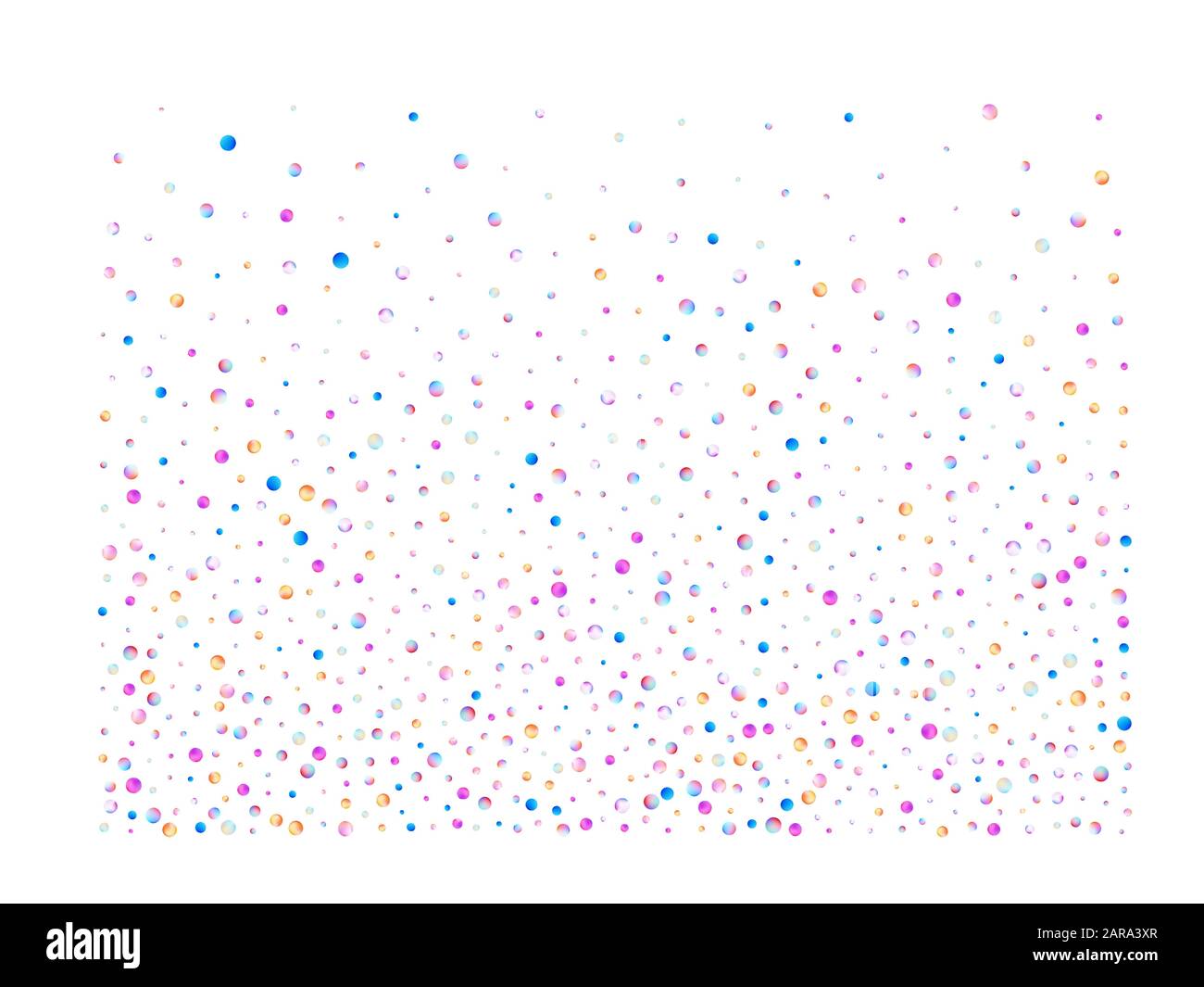 Sfere colorate in mesh chiare. Confetti nuovo sfondo moderno. Meravigliosa texture sfondo confetti. Illustrazione Vettoriale