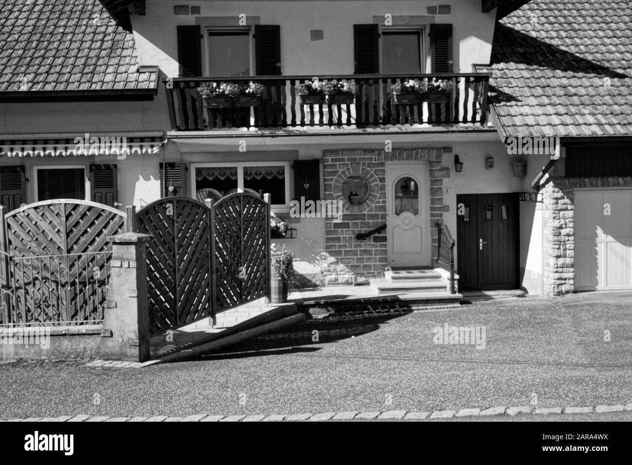 Vecchie Case, Kaysersberg, Alsazia, Francia, Europa Foto Stock