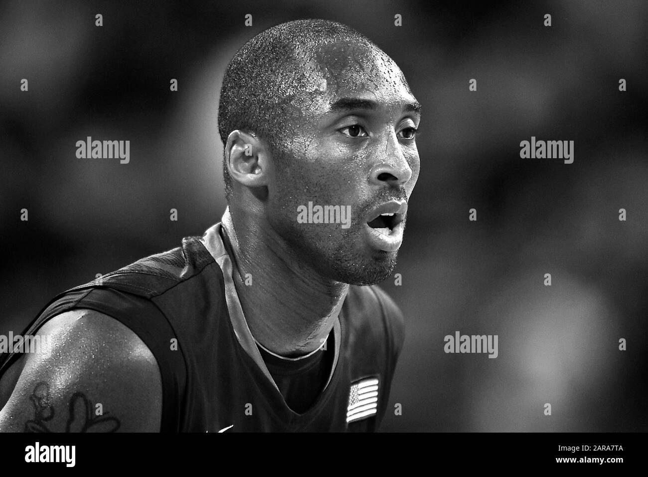 Pechino, Cina. 27th Gen 2020. Incidente in elicottero: Kobe BRYANT è morto. Archivio foto: Kobe BRYANT, USA, azione, Spagna - USA - ESP - USA 82: 119, 82-19, basket preliminare gruppo B gruppo B di uomini, - 2008 Giochi Olimpici a Pechino Pechino Cina 16.08 .2008; 2008 Olimpiadi estive a Pechino dal 08.08 al 24.08.2008 a Pechino/Repubblica Popolare cinese; | utilizzo credito mondiale: DPA/Alamy Live News Foto Stock