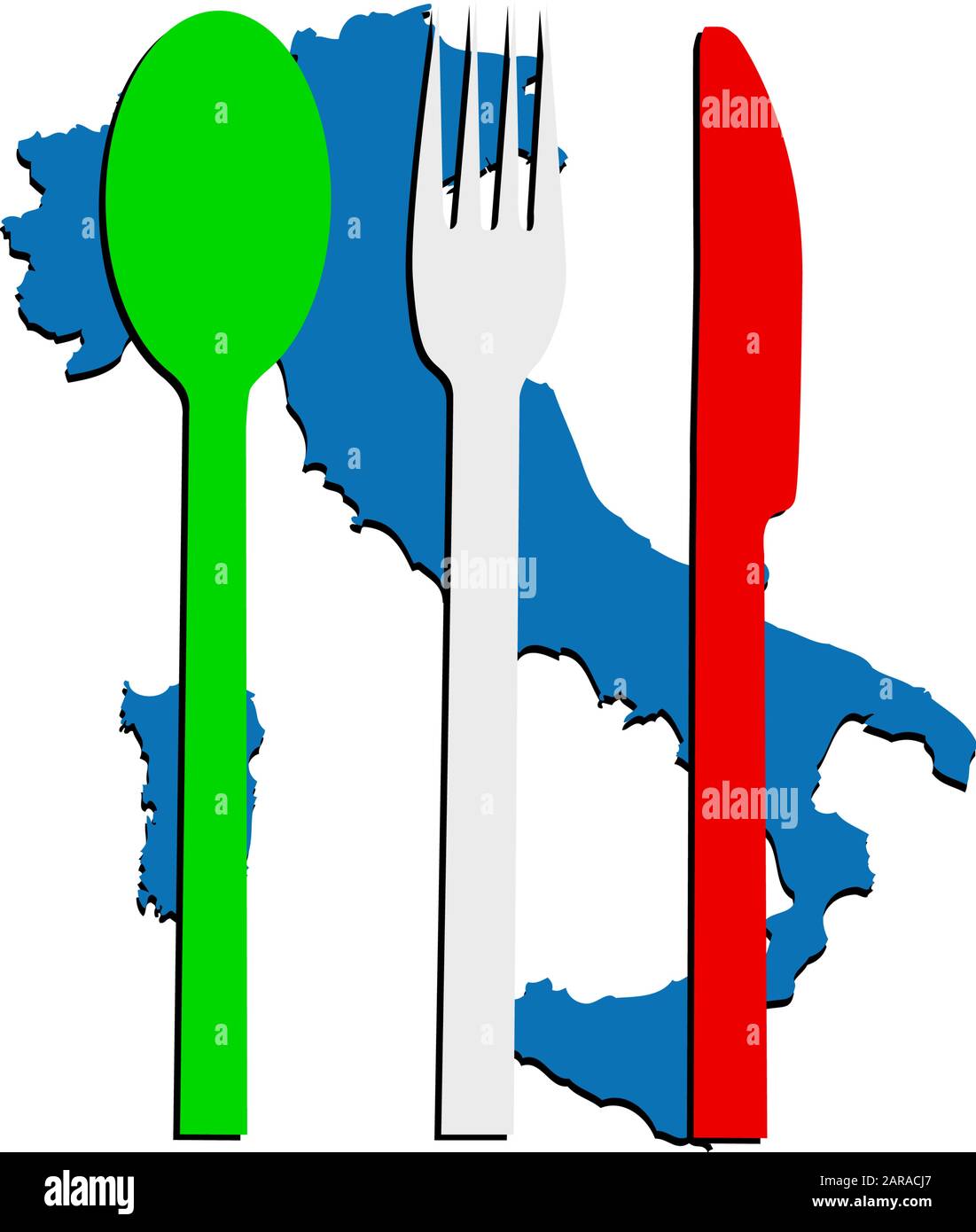 Vettore segno cibo italiano Illustrazione Vettoriale