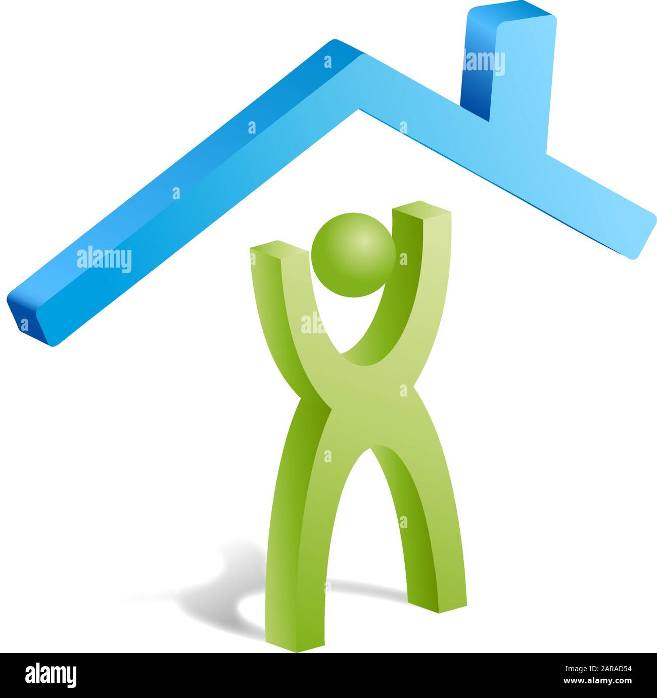 Assistenza per la casa dei segni vettoriali Illustrazione Vettoriale