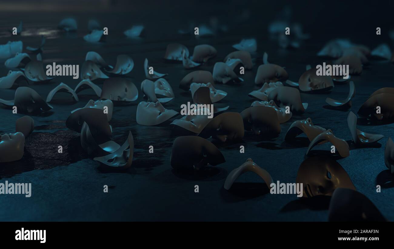 ottobre, silhouette, male, celebrazione, notte, vacanza, spooky, paura, orrore, illustrazione 3d, simile, anonimato, arte, artificiale, sfondo, beautiff Foto Stock