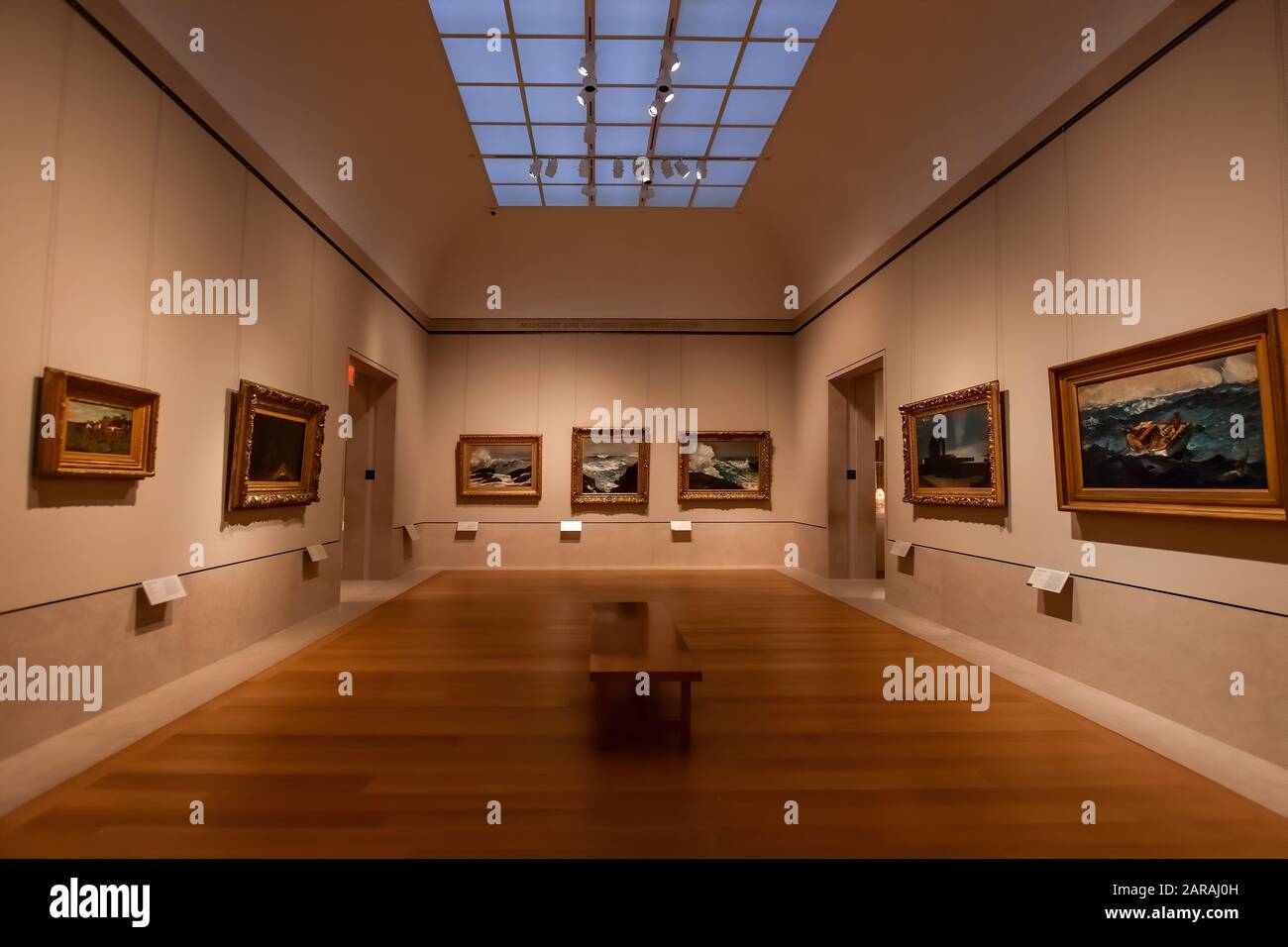 Sala del Metropolitan Museum of Art di New York City - 'The Met', il più grande museo d'arte degli Stati Uniti, a 1000 Fifth Avenue, Manhattan. Foto Stock