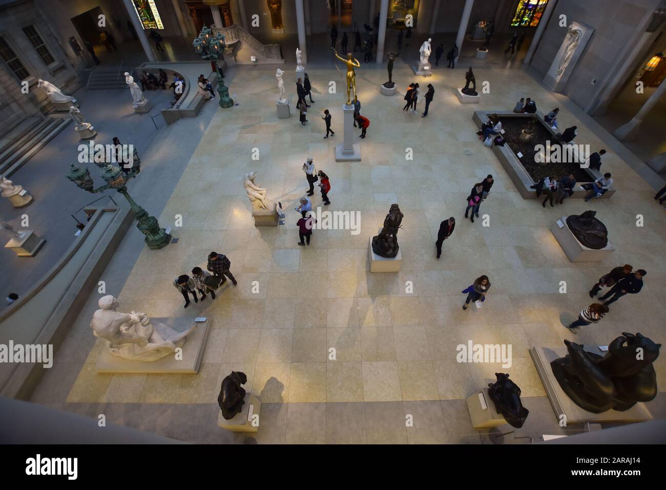 The Charles Engelhard Court Nell'Ala Americana Del Metropolitan Museum Of Art Di New York - Met, 1000 Fifth Avenue, Manhattan, New York. Foto Stock